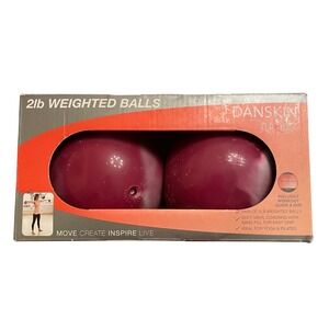 Danskin 2lb Weighted Balls Pair‎ Workout Exercise Yoga Pilates Sand Fill Vinyl
